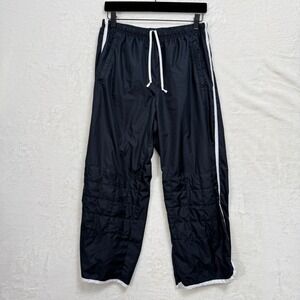 Nike Pants Kids L 12-14 Black White Quilted Windbreaker Lined Track Pants
